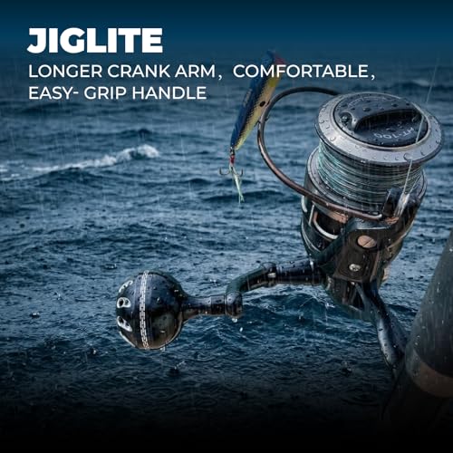 GOMEXUS Power Handle for Penn Pursuit III IV Spinning Reel 1000-4000 Model, 65mm Longer Crank