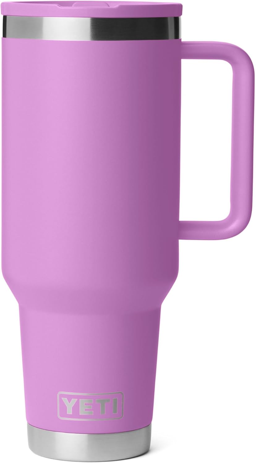 YETI Rambler 40 oz Travel Mug - Stainless Steel, Vacuum Insulated, Leakproof & Cup Holder Friendly