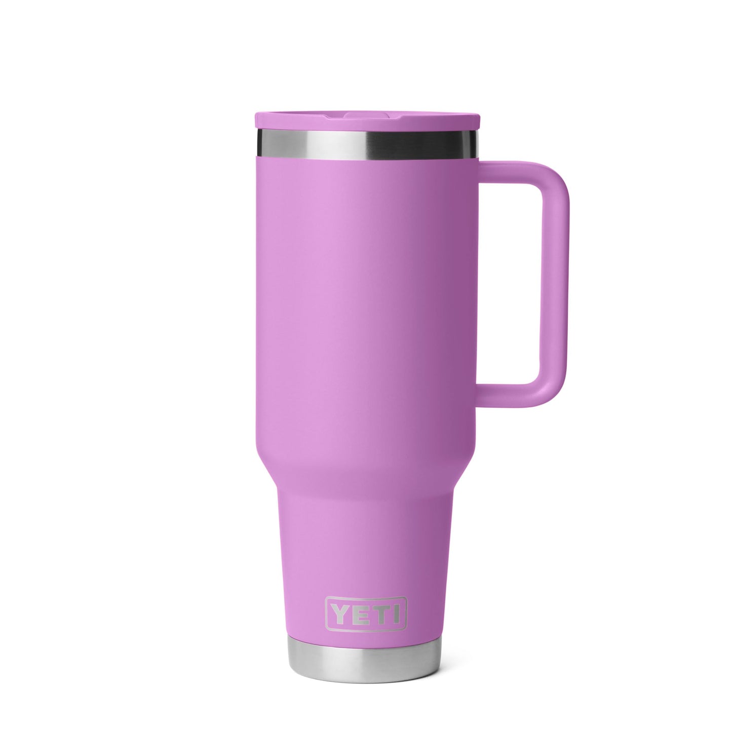 YETI Rambler 40 oz Travel Mug with Flip Straw Lid – Stainless Steel, Vacuum Insulated, Leakproof, Cup Holder Friendly, Desert Bloom