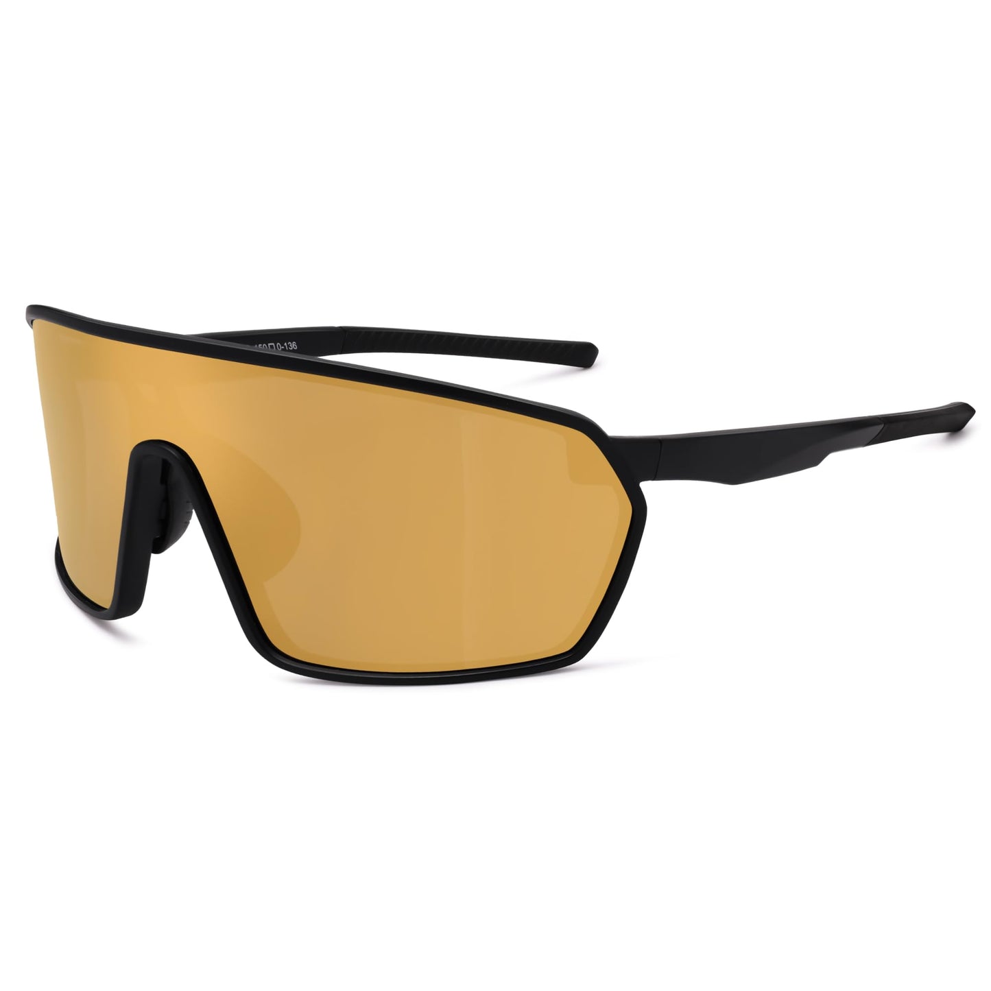 SOJOS Cycling Sport Glasses for Women Man, UV400 Protection Wrap Around Lightweight TR90 Frame Sunglasses, Glod Lens, SJ2353
