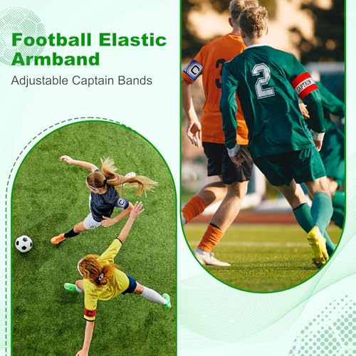 PATIKIL Soccer Captain Armband Rose Red Adjustable Nylon Sports Accessory