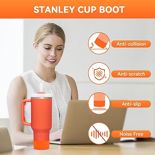 Silicone Protective Boot for Tumblers - 2 Pack, Orange