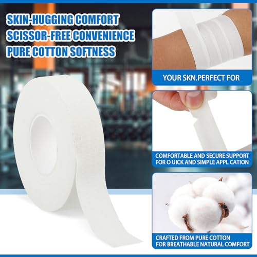 Athletic Finger Tape - 0.5 Inch x 10 Yard, 3 Rolls, White