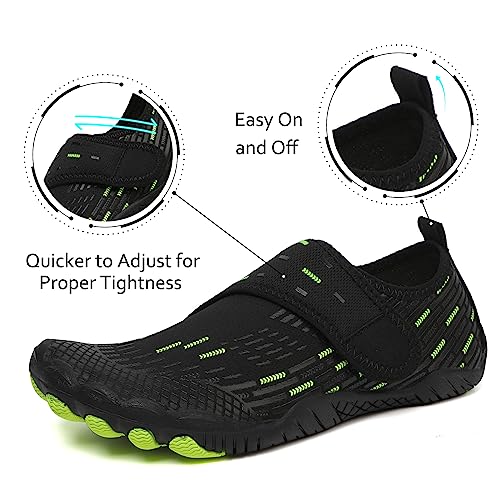 Quick-Dry Water Shoes for Men & Women - Black & Green
