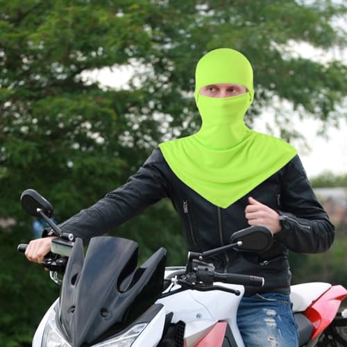 Summer Balaclava UV Protection Face Mask - Green Polyester