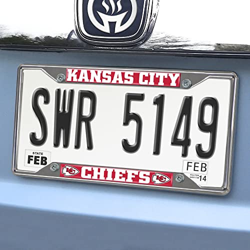NFL License Plate Frame - Chrome Metal, Slimline Design