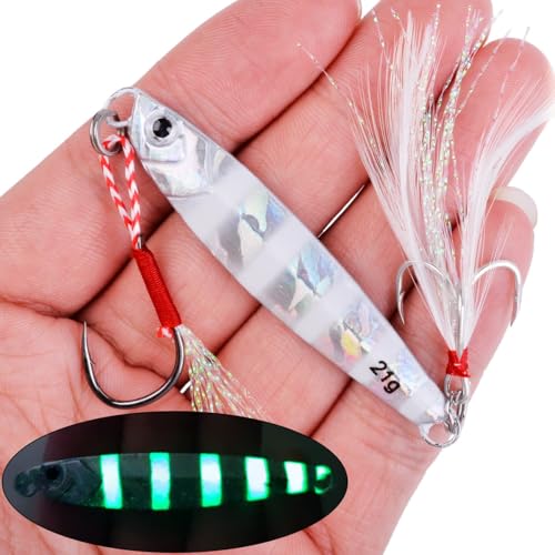 Aorace 10pcs 80G Saltwater Jigging Fishing Lures - Speed & Slow Jigging Tackle