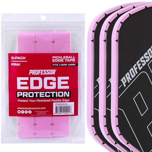 Pickleball Paddle Edge Guard Tape - 12mm Width - Pink Durable Vinyl Protection