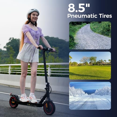 500W Electric Scooter for Adults with APP Control - 18 MPH, 8.5" Tires