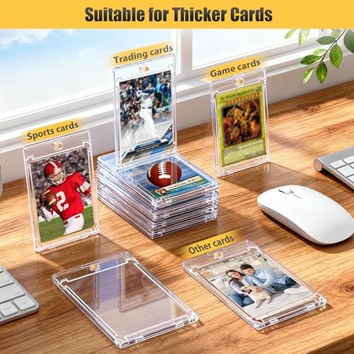 75PT Magnetic Card Holders - 15 Pack Slim Profile with UV Protection