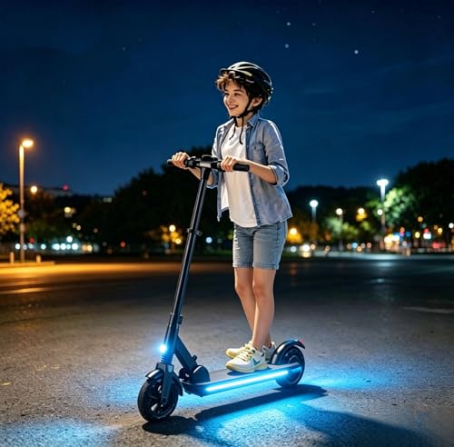 Blue USB Battery Box COB LED Light Strip for E-Scooters & Bikes, 8 Modes, Waterproof