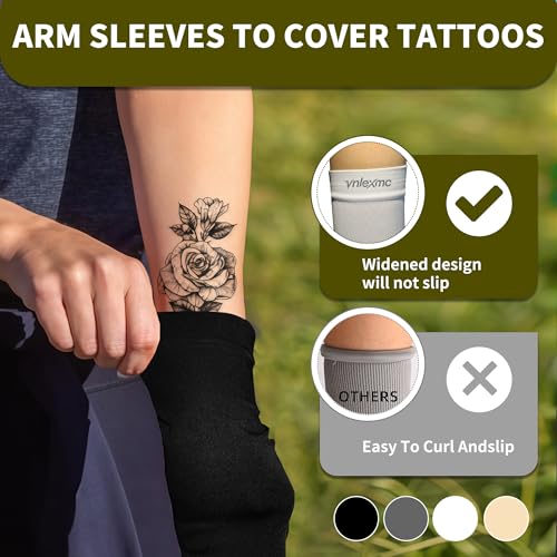 Cooling Arm Sleeves UV Sun Protection - 4 Pack Black