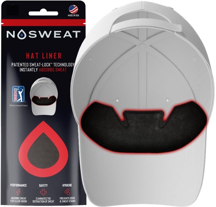 Hat Sweat Liners - Prevent Stains & Odor | 6 Pack Golf Accessories