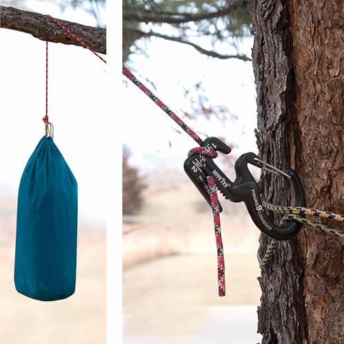 Large Aluminum Rope Tightener with Carabiner Clip - 1 Count Silver Gates