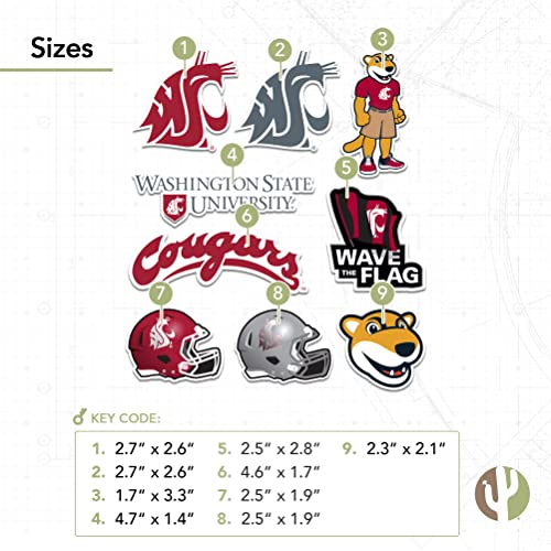 Washington State University Cougars Vinyl Decal Sticker - Student Fan Gift
