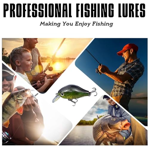 20-Piece Fishing Lures Kit with Tackle Box - Crankbaits, Jigs & More
