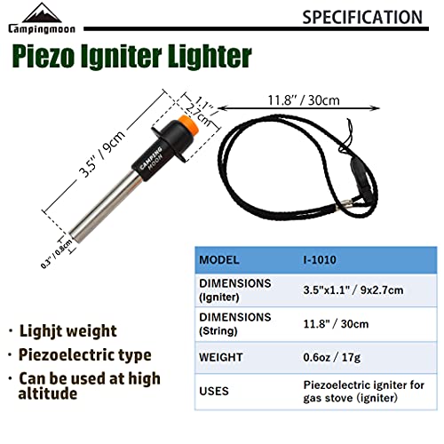 Handheld Piezo Igniter Lighter - Camping Moon I-1010