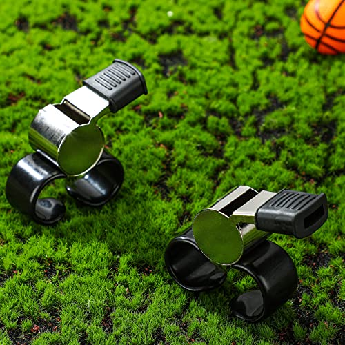 Loud Hockey Referee Whistle Set - 2 Pcs with Finger Grip