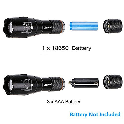 2 Pcs Powerful Red LED Flashlight - Long Range Red Hunting Light Torch, Zoombale, Waterproof, Best for Astronomy, Aviation, Night Observation