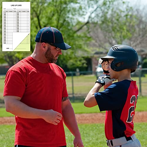 Baseball Lineup Cards - 50 Sets of Softball Score Sheets