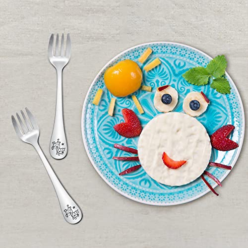 Stainless Steel Toddler Fork Set - 6 Cute Animal Utensils