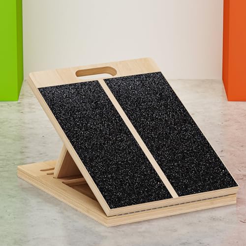 Portable Wooden Slant Board for Calf Stretching & Balance Training
