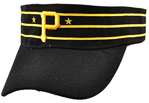 Pittsburgh Pirates Visor - Black with Gold Stars & Stripes