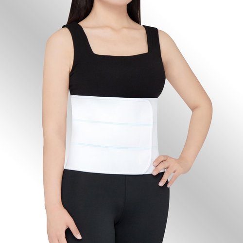 Pauline Abdominal Binder Post Surgery Compression Support | Stomach Wrap Belly Band for Hernia Tummy Tuck | Soft, Latex-free, Breathable - (45" - 60") 3 Panel - 9" High