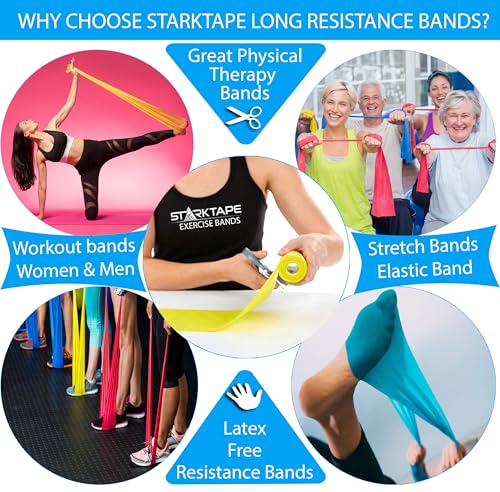 50 Yards Medium Resistance Bands - Latex-Free Elastic Roll