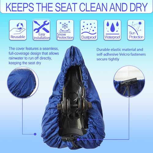 Waterproof Bicycle Seat Covers - Dustproof & UV-Resistant, Blue (2pcs)