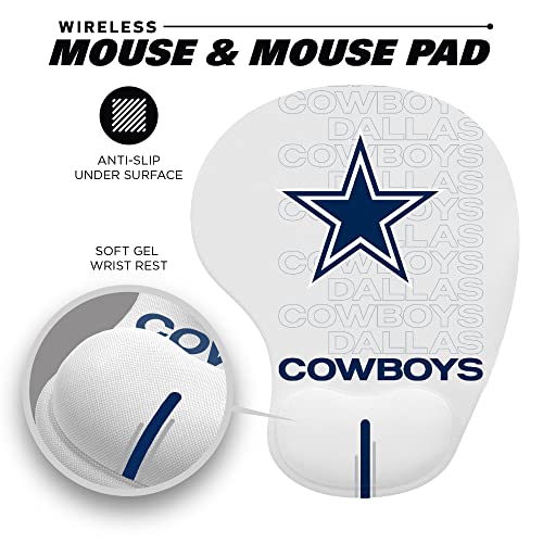 Wireless Mouse and Mouse Pad Combo with Gel Wrist Rest