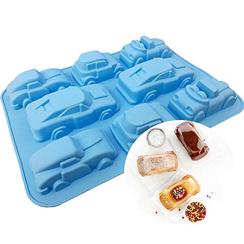 MoldFun Car Silicone Mold for Baking, Ice Cubes, Soap, Bath Bombs - Large 12.6" x 9.5"