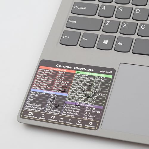 Chromebook Shortcuts Stickers - 2 Pack for 11.6-15.6" Screens