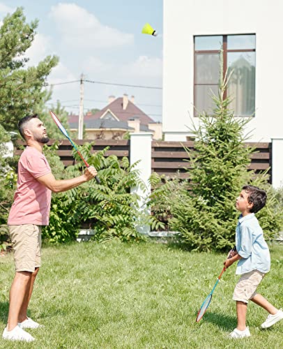 Yellow Nylon Badminton Shuttlecocks - 12 Pack for Outdoor Play