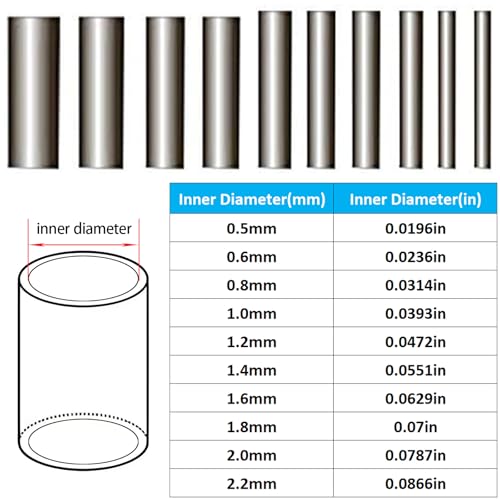 100pcs Single Barrel Crimp Sleeves - 0.6mm Copper Wire Connectors