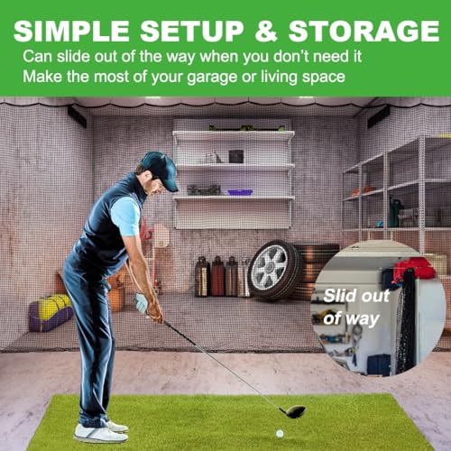 LAKNUAL 12x12ft Golf Practice Net - Backyard & Indoor Sports Barrier Kit