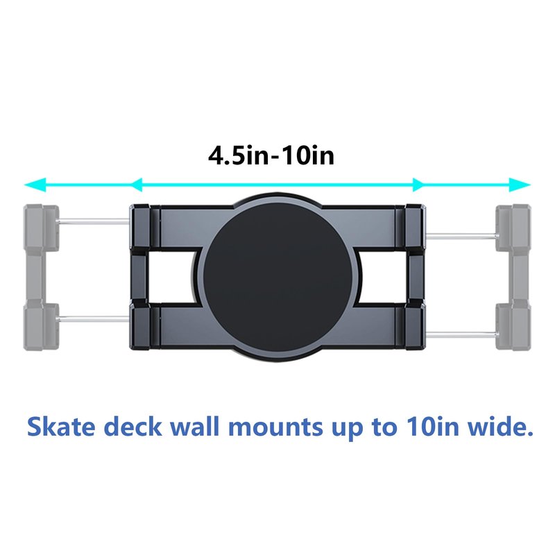 HHUXIUE Skate deck wall mount,360° rotatable skateboard wall mount,Floating Display Hanger Grab,suitable for any skateboarder. (1 set)