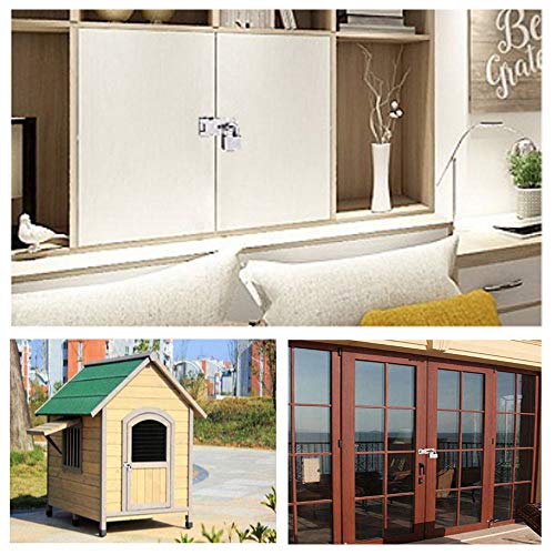 Door Locks Hasp Latch, 5 Inch Stainless Steel Safety Packlock Clasp Hasp Lock Latch, Extra Thick Gate Lock Hasp with Screws Brushed Finish 2 Pack (5inch)