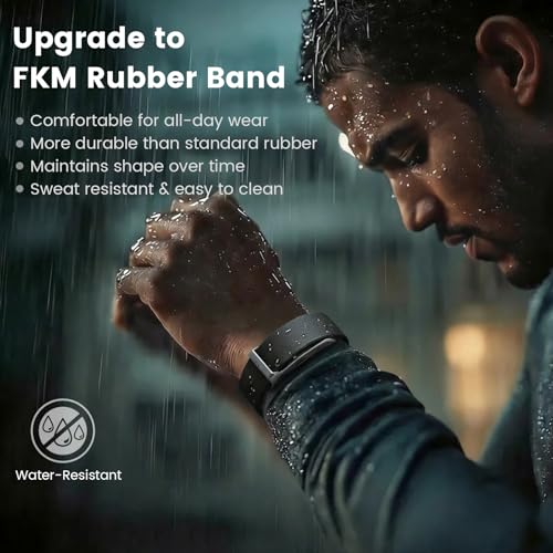 BlackPro FKM Rubber Band Replacement Strap for Hume Band 1.0 – Black Variation