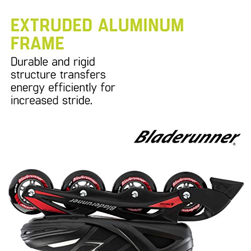 Bladerunner by Rollerblade Advantage Pro XT Men's Adult Fitness Inline Skate, Black and Red, Inline Skates ,10