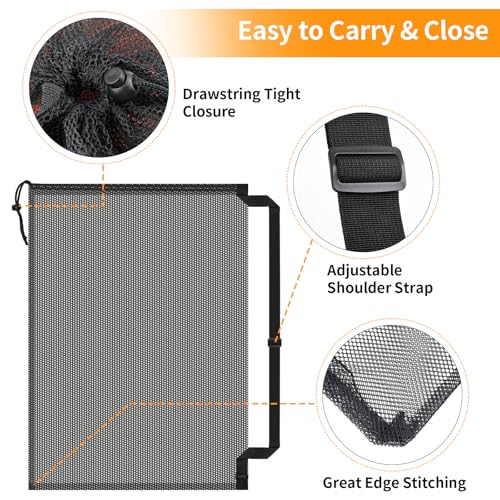 Extra Large Mesh Ball Bag - Heavy Duty 40" x 30" No Pocket