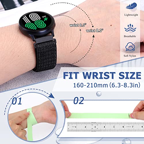 AVOD 18mm Nylon Sport Watch Band Black/White+Hyper Grape for Garmin & Casio - Quick Release 18mm