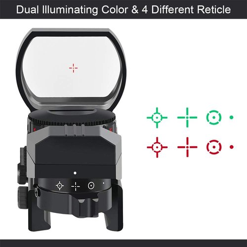 Feyachi Reflex Sight - Adjustable Reticle with Red & Green Options | Versatile 4 Styles