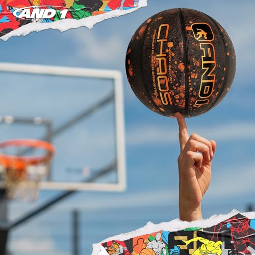 Official Size 7 Rubber Basketball - Indoor/Outdoor - Brown