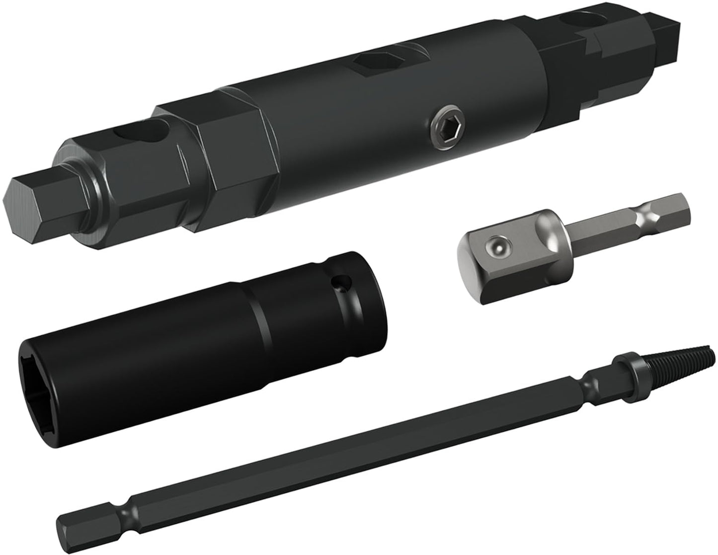 Upgraded Extractor Tool for Symmons Temptrol Valves, Set Includes Extractors Classic & Evolve,Diverter,Drill,Manual&Power Wrench Removal Rebuild Shower Set Kit,Tool Removes Hot Cold Seats,Alloy Steel