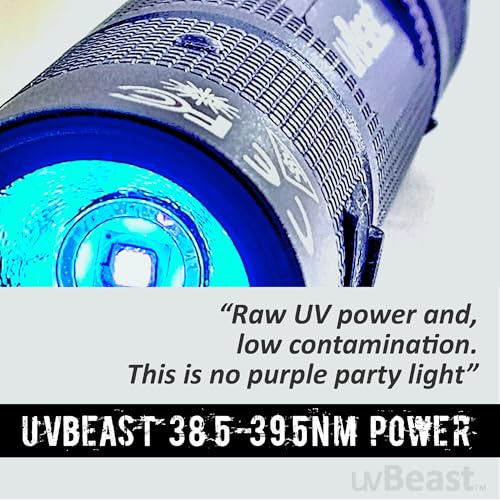 uvBeast V3 Mini 385-395nm UV Flashlight Portable Black Light