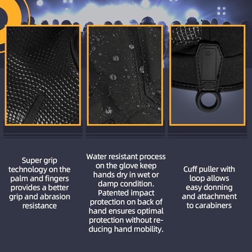 Tactical Gloves with Touchscreen - Black Full Finger 2.0 Medium