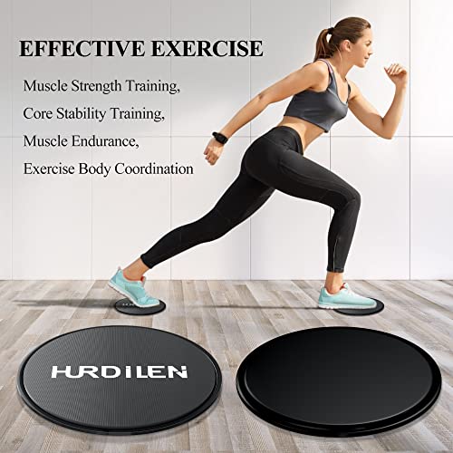 Core Sliders for Abdominal Training - Dual Sided, Power Black