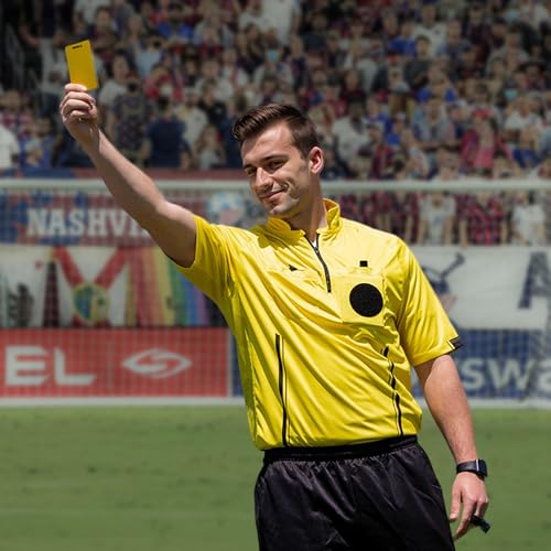 Soccer Referee Shirt - Official Umpire Jersey - Large Yellow