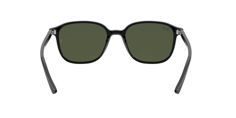 Ray-Ban Unisex RB2193 Leonard Square Sunglasses, Black/G-15 Green, 55 mm